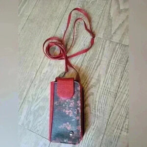 Ana  Maria Dessin | Red Genuine Leather with Print Bag and Wallet for Pho…